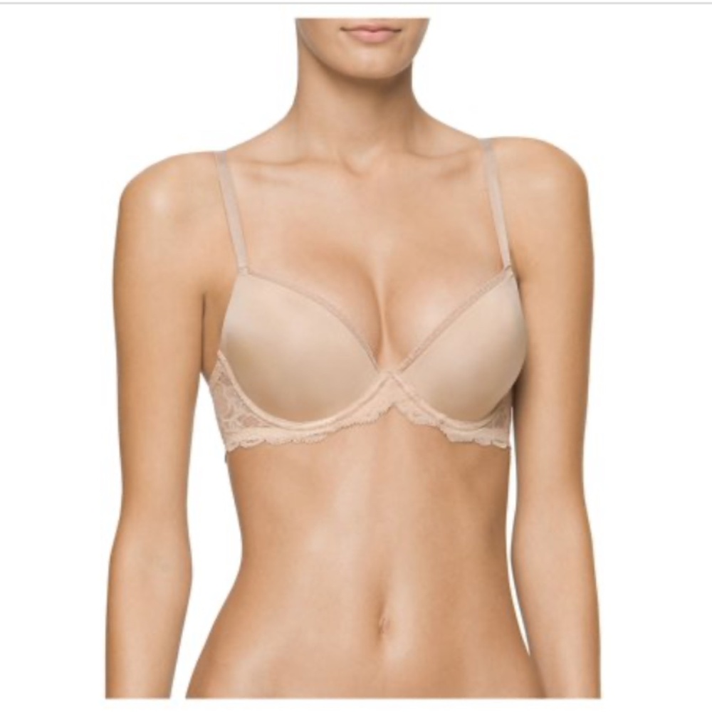 Calvin Klein Underwear Seductive Comfort Demi Lift Multiway Bra Bare NWT